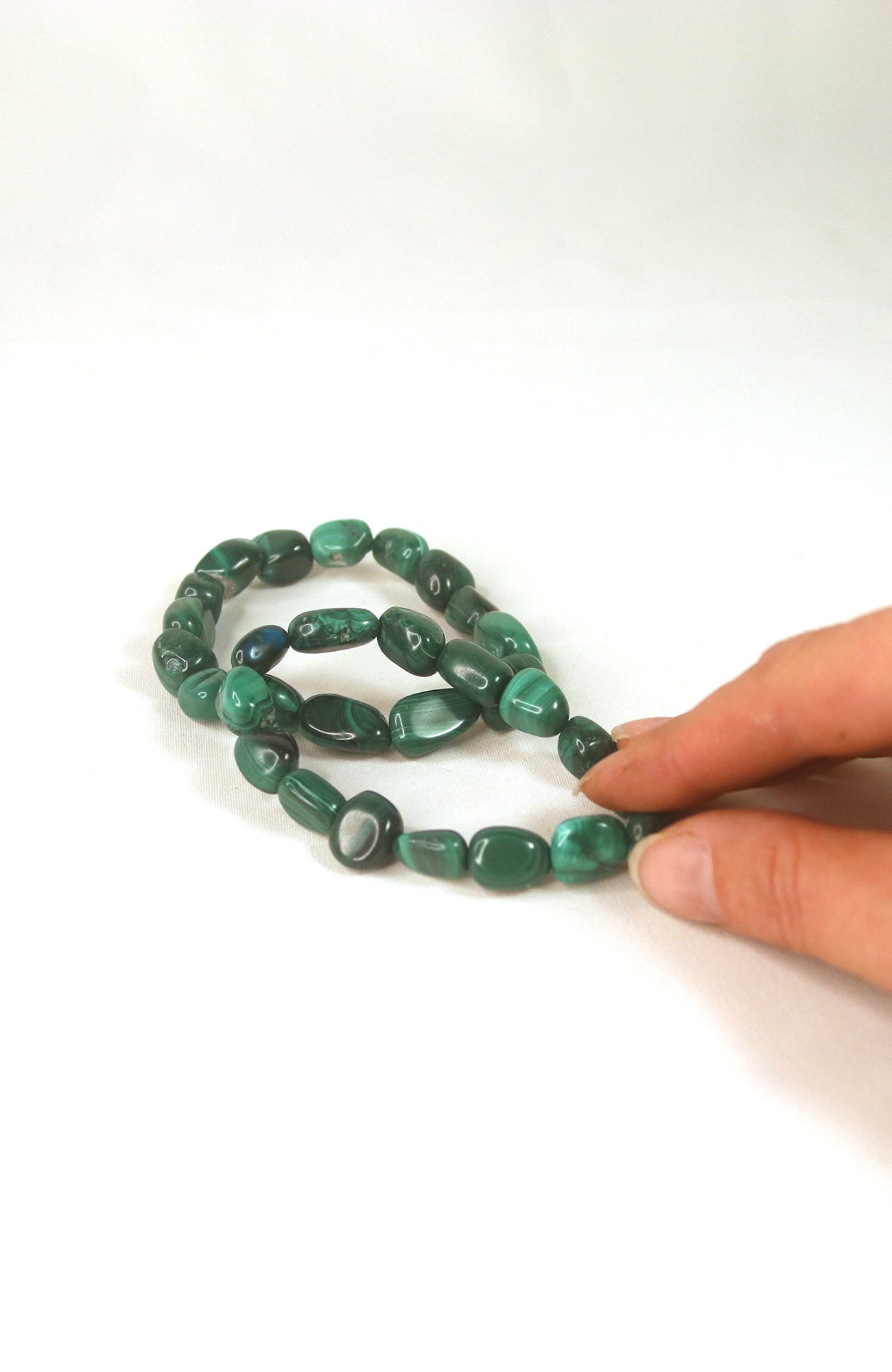 Malachite Tumbled Stone Bracelet